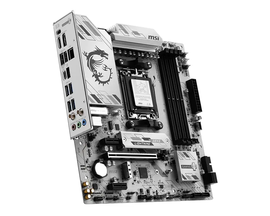 MSI Материнська плата B850M GAMING PLUS WIFI6E sAM5 B850 4xDDR5 M.2 HDMI DP WiFi BT mATX - фото 3