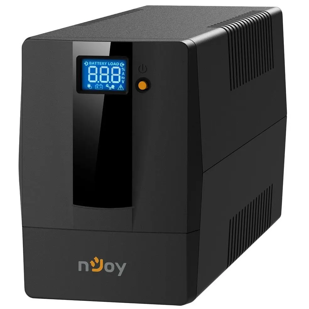Джерело безперебійного живлення NJOY Horus Plus 600 (PWUP-LI060H1-AZ01B) Lin.int., AVR, 2 x євро, USB, LCD, пластик - фото 4