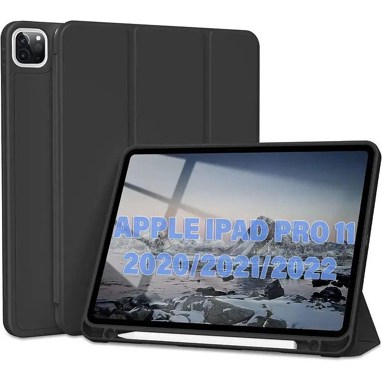 Чехол-книжка BeCover Tri Fold Soft TPU с креплением Apple Pencil для Apple iPad Pro 11 2020/2021/2022 Black (711109) - фото 7