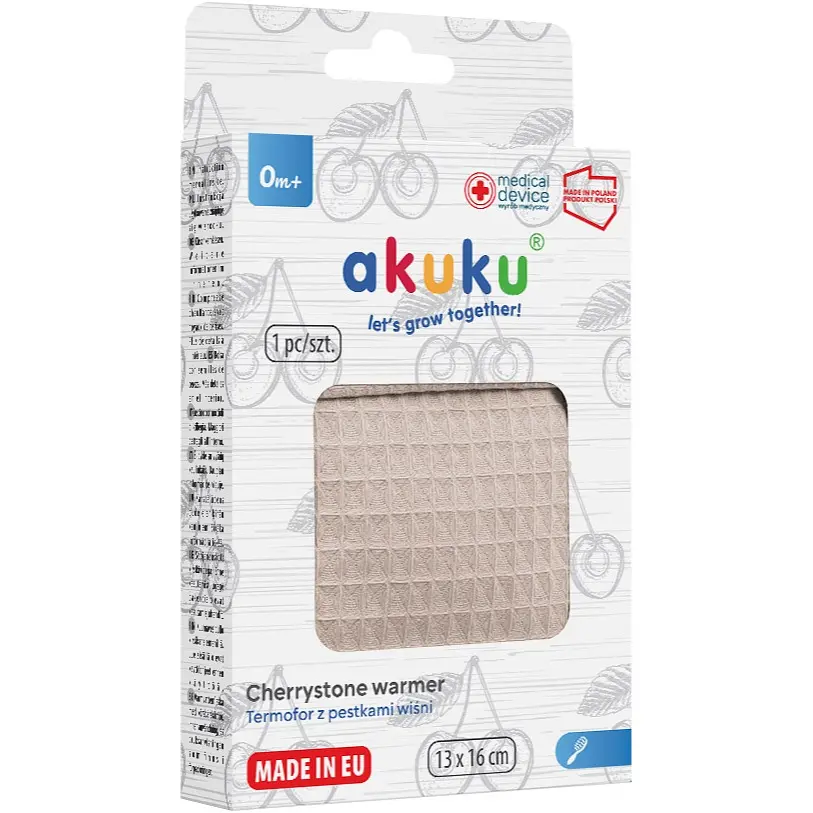 Грілка Akuku з вишневими кісточками 13x16 см бежева (A0633) - фото 5