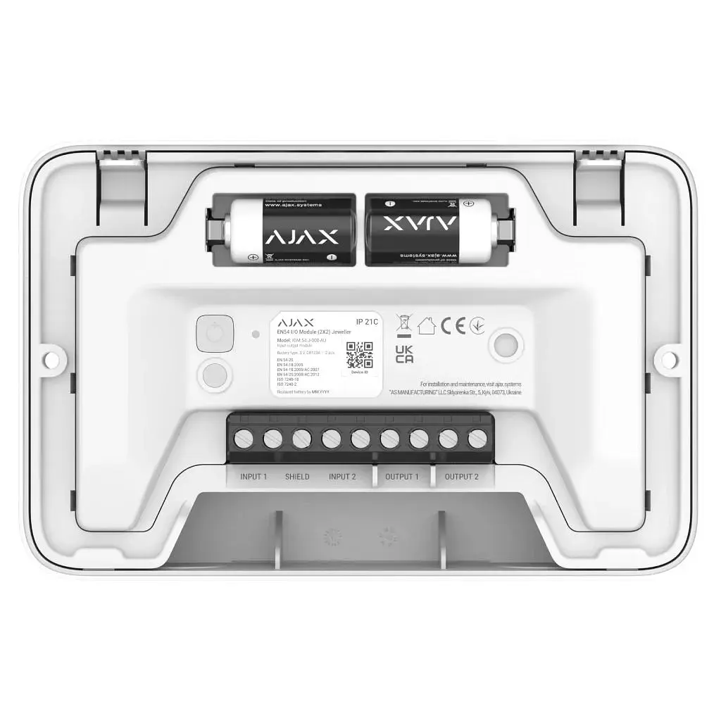 Модуль управління розумним будинком Ajax (EN54 I/O Module (2X2) white) - фото 4
