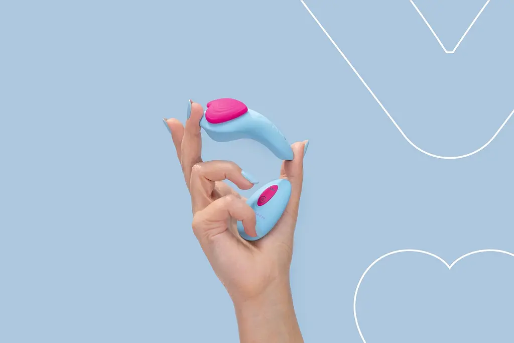 Вібратор FairyGasm HeartGem 10 см блакитний - фото 3