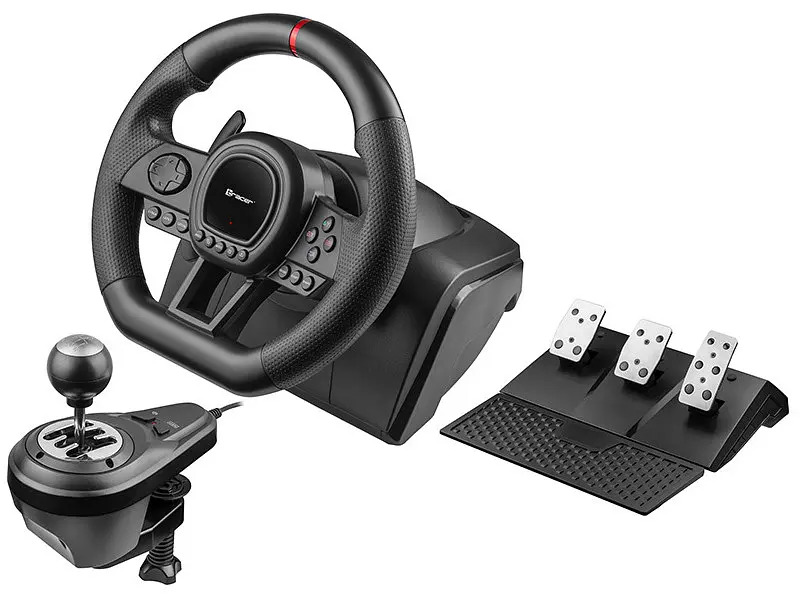 Кермо + коробка передач + педалі Tracer SimRacer MANUAL GEARBOX 6 in 1 PC/PS4/PS3/Xone/X360/SWITCH (TRAJOY47345) - фото 9