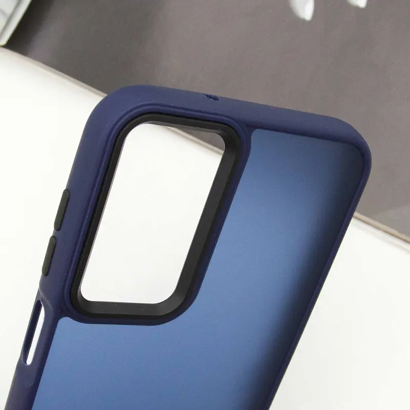 Чохол TPU+PC Lyon Frosted для Samsung Galaxy A24 4G Navy Blue - фото 4