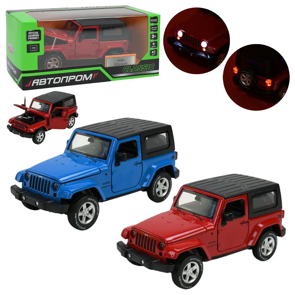 Іграшка Машина Jeep Wrangler АВТОПРОМ 68331 Синій shop (6906231362068) - фото 2