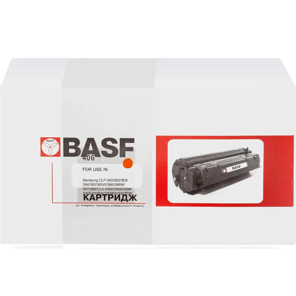 Картридж тон. BASF для Samsung CLP-365/CLX-3305/3305FN аналог CLT-M406S Magenta ( 1000 ст.) (BASF-KT-M406S-CLP365) - фото 2