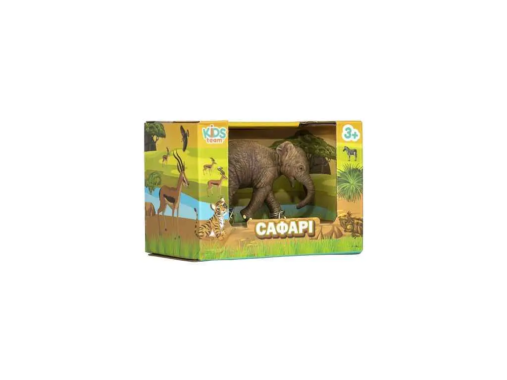 Фігурка KIDS TEAM ANIMALS тварини "Сафарі" Q9899-A83 Слоненя в асортименті - фото 6