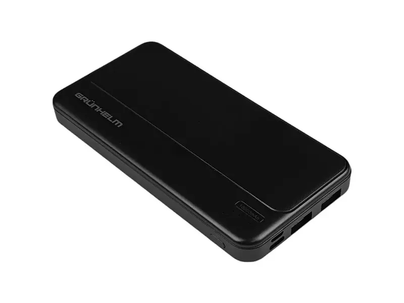 Зовнішній акумулятор (Power Bank) Grunhelm 10000mAh Black (GP-10B) - фото 2