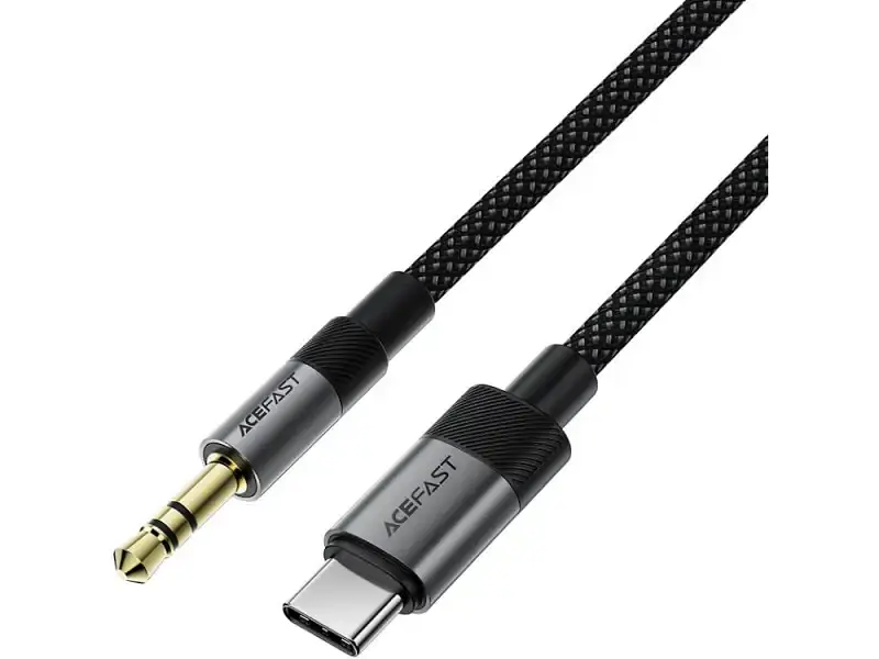 Адаптер Acefast J11 USB Type-C - аудио 3.5 мм 1 м Black (6974316285274) - фото 3