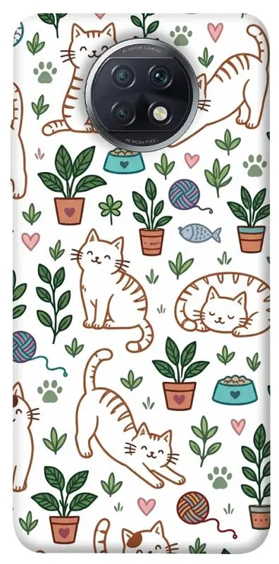 TPU чохол Demsky Cats pattern для Xiaomi Redmi Note 9 5G / Note 9T