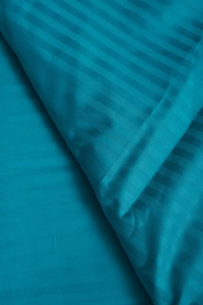 Комплект постельного белья Moon&Star евро 200х220 наволочки 4х70х70 Turkish Blue Satin Stripe - фото 8