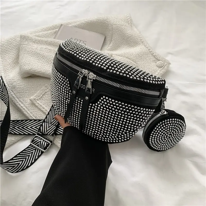 Сумка жіноча через плече Hezer Silver Italian Bags Сріблястий 24х10х16 см (id_1225) - фото 2