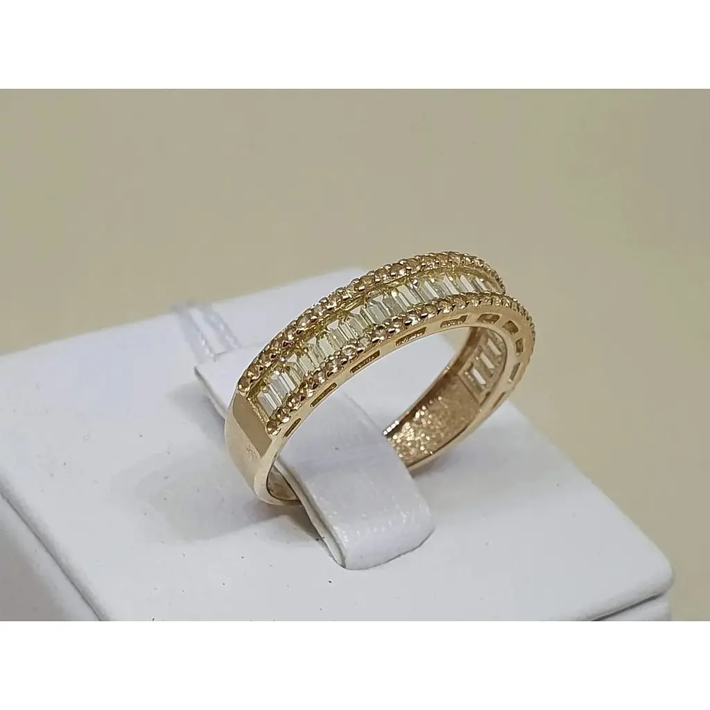 Золоте кільце Favoritum з фіанітами. 1313 17.5 - фото 3