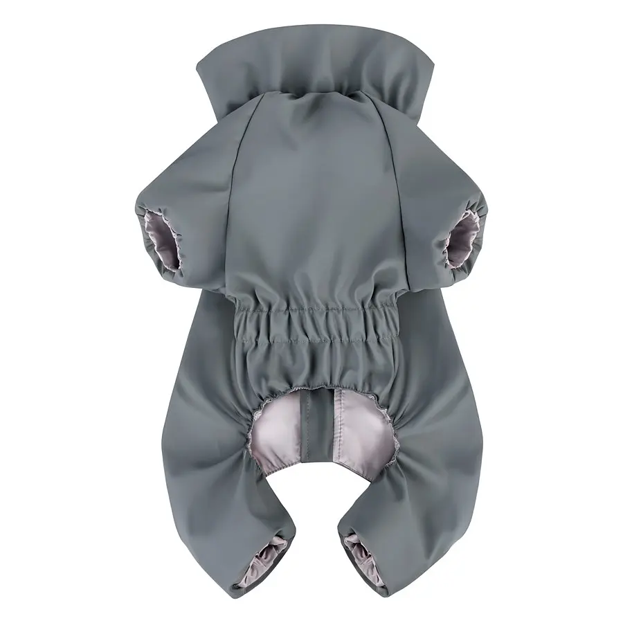 Дождевик для собак Collar Waudog Clothes, водонепроницаемый, M45, В 55-60 см, С 37-40 см, серый - фото 3
