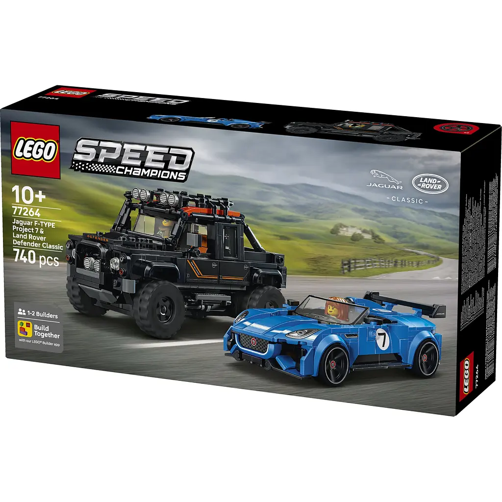 Конструктор LEGO Speed Champions Jaguar Project 7 та Land Rover Defender 740 ел. (77264) - фото 4