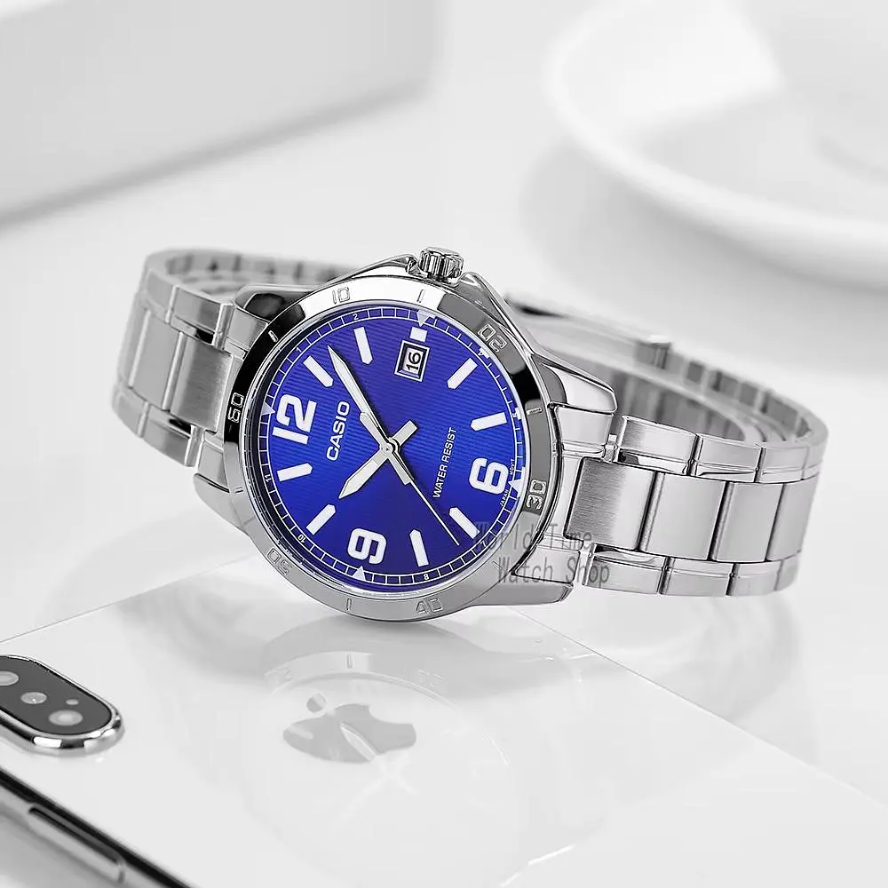 Чоловічий годинник Casio MTP-V004D-2B Сріблястий ( AT1141-0117 ) - фото 5