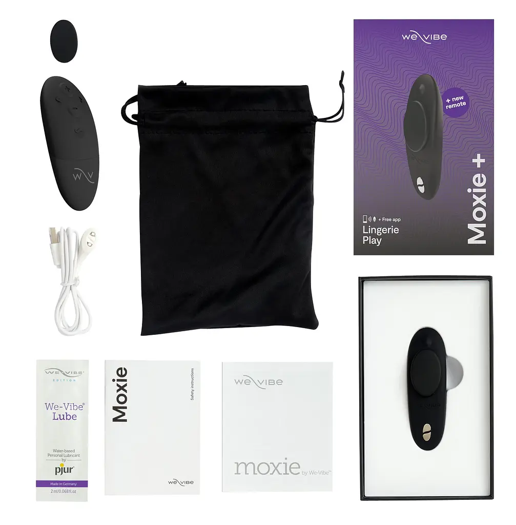 Смарт-вібратор у трусики We-Vibe Moxie+ Satin Black, оновлений пульт ДК - фото 2
