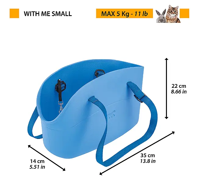 Сумка-переноска для собак і котів Ferplast With-Me Small чорна до 5 кг 35х14х22 см 79501017 - фото 2