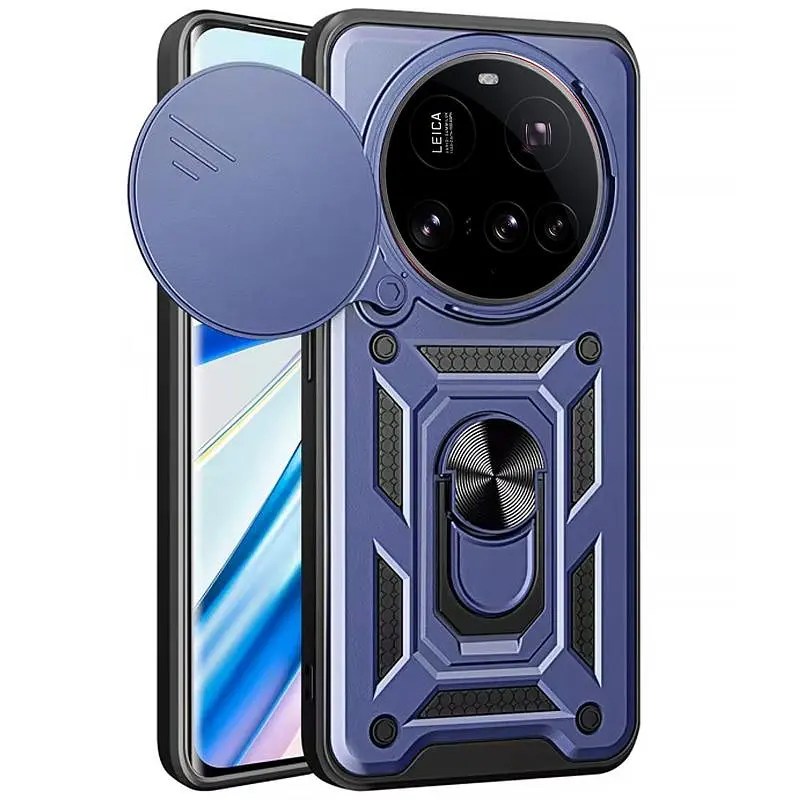 Чехол Ummi Camshield Serge Ring для Xiaomi 15 Ultra Синий / Navy - фото 1