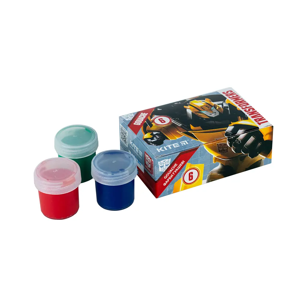 Гуашеві фарби Kite Transformers 6 кольорів 20 мл (TF23-062) - фото 3