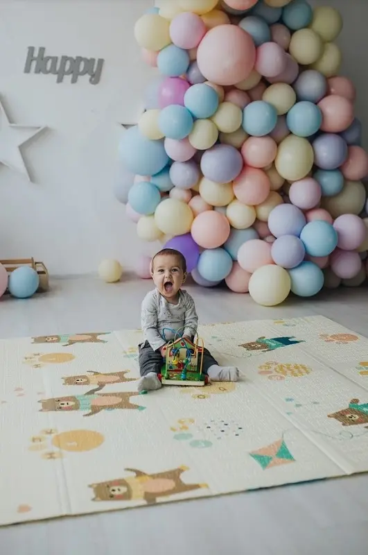 Дитячий двосторонній складаний килимок Poppet Парк і Прогулянка ведмежат, 150х180 см (PP002-150) - фото 9