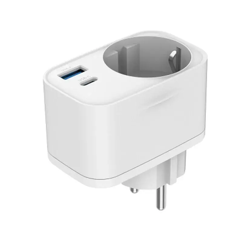 Зарядний пристрій Gembird 1xUSB-C PD20W + 1xUSB QC3.0 + Schuko white (TA-ACPDQC20-01-W) - фото 2