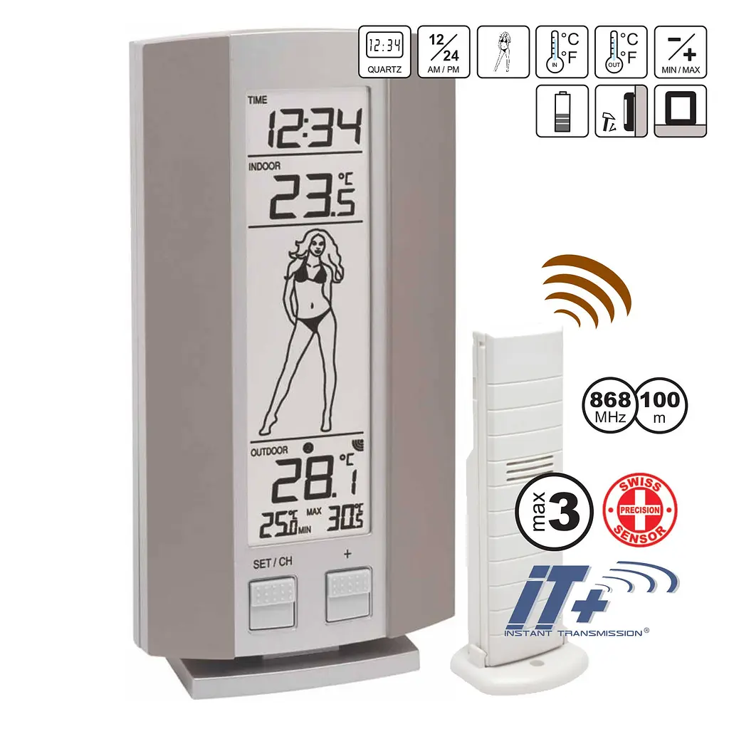 Метеостанція Technoline WS9750 IT Grey/Silver (WS9750), Сріблястий - фото 2