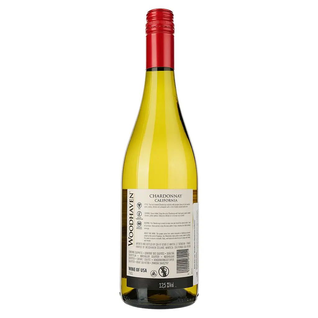 Вино Woodhaven Chardonnay California, 13%, 0,75 л (8000018900855) - фото 2