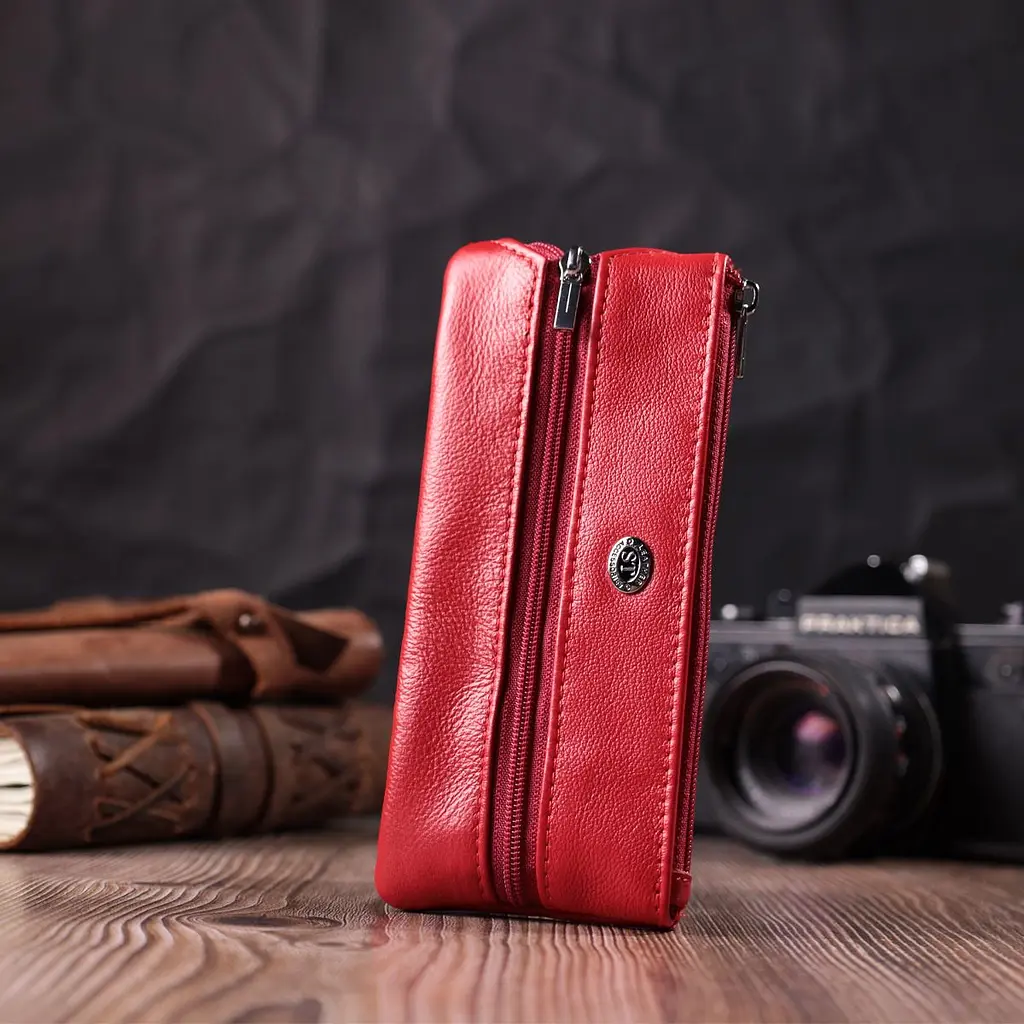 Оригінальна ключниця із натуральної шкіри ST Leather 22509 червона - фото 8
