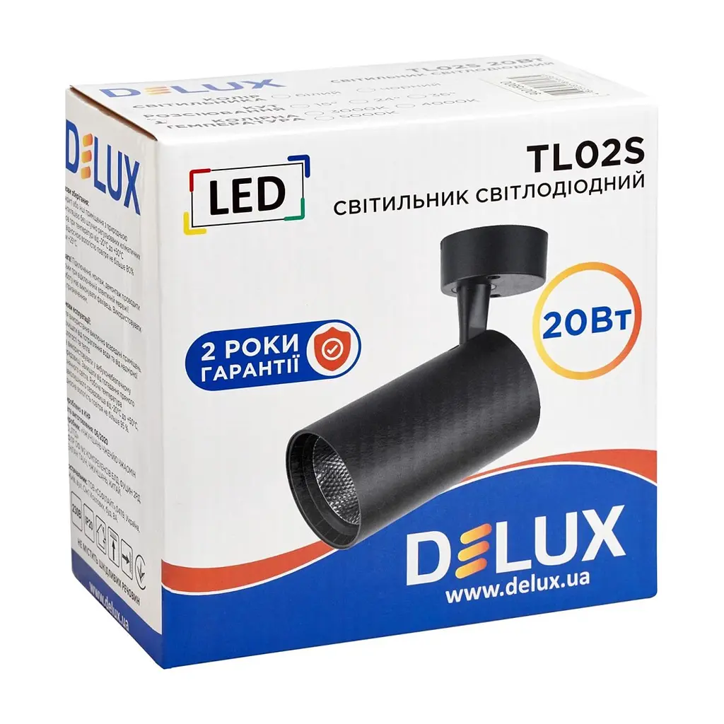 Спот Delux TL02S 20 Вт 4000K (90015901) - фото 2