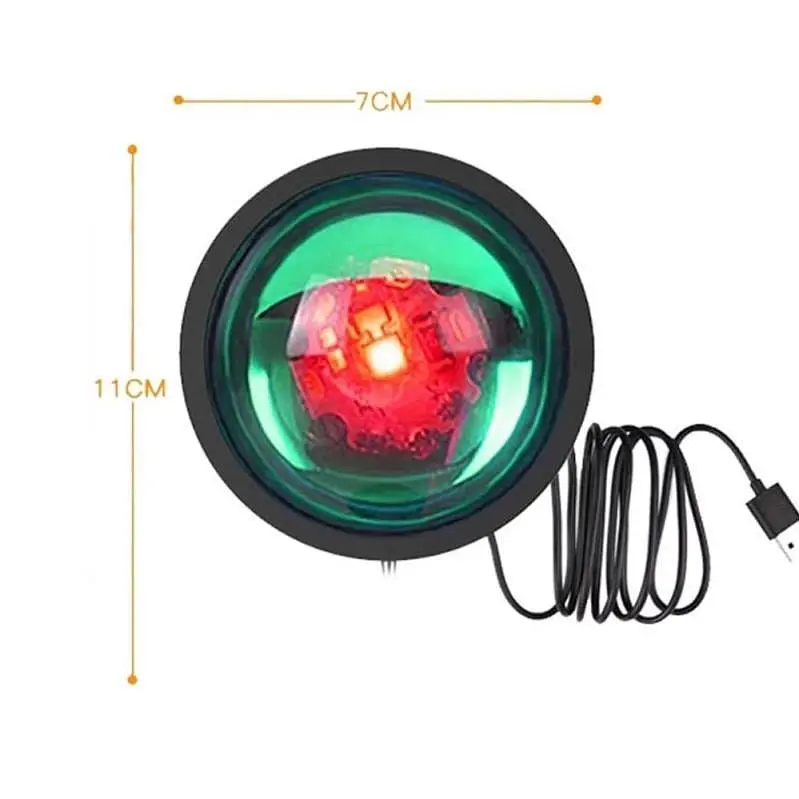 Проекційний світильник Sunset Lamp RGB з пультом на штативі, лампа-проектор заходу сонця USB - фото 4