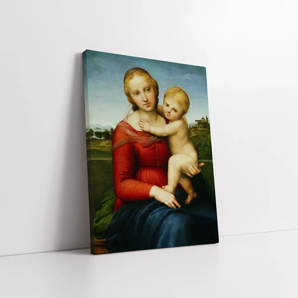 Інтер'єрна картина Мала Мадонна Каупера, Рафаель, Raphael Santi, Small Cowper Madonna, релігійний декор, 60×43 см (id6958) - фото 2