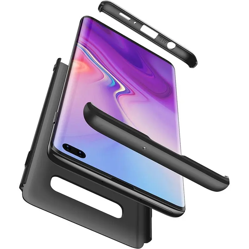 Чохол-накладка GKK 3 in 1 Hard PC Case Samsung Galaxy S10+ Black - фото 2