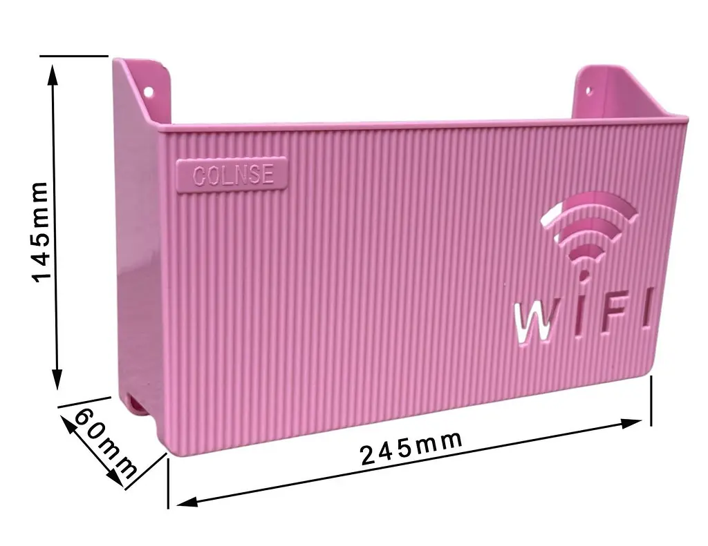 Полиця підставка Colnse настінний тримач коробка для роутера - Pink - фото 6