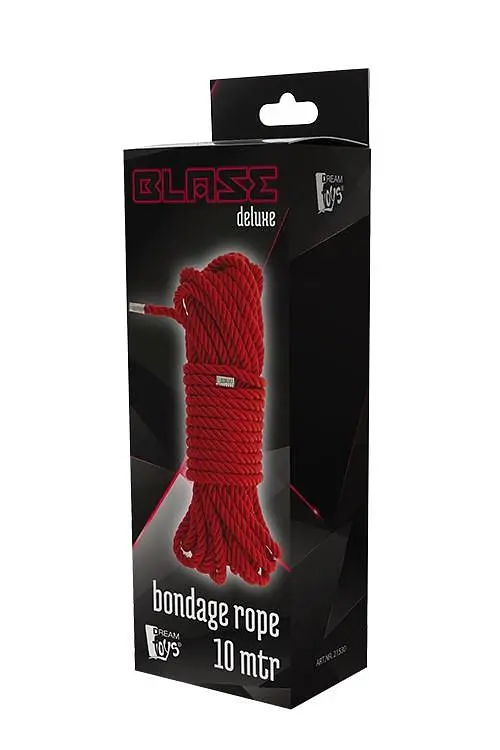 Верёвка Dreamtoys Blaze Deluxe Bondage Rope 10 м красный - фото 2