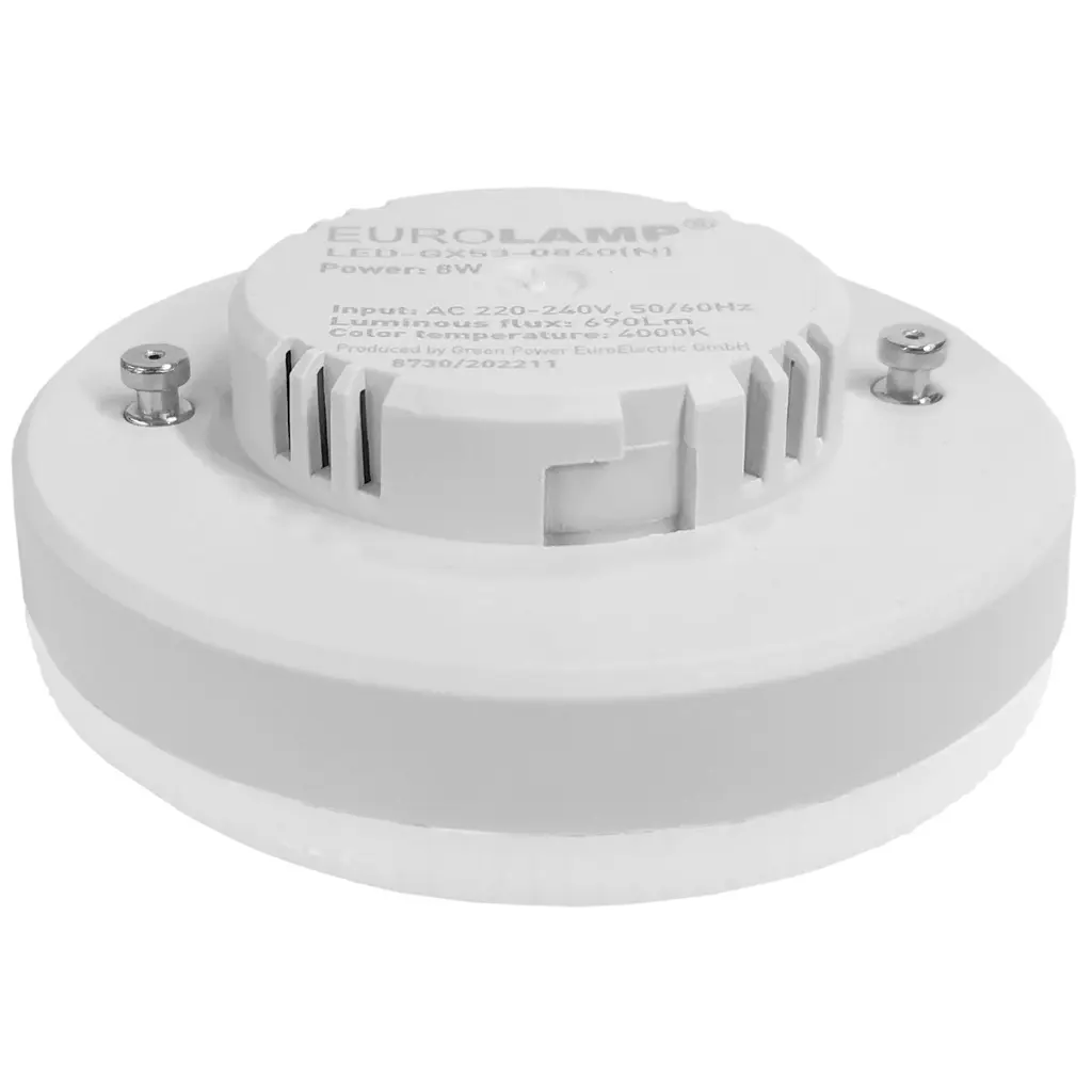 Лампочка Eurolamp LED GX53 8W 4000K (LED-GX53-0840(N)) - фото 2