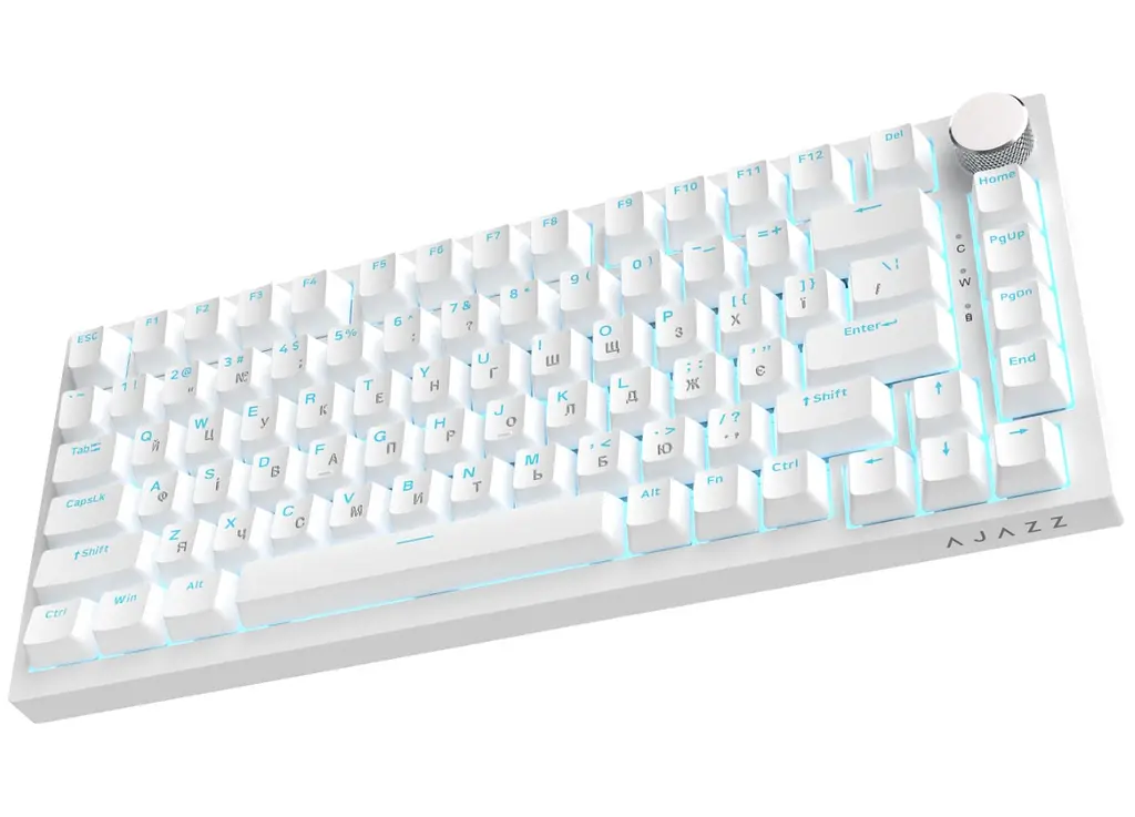 Клавіатура ігрова механічна Ajazz AK-820RW White USB Red Switch - фото 2