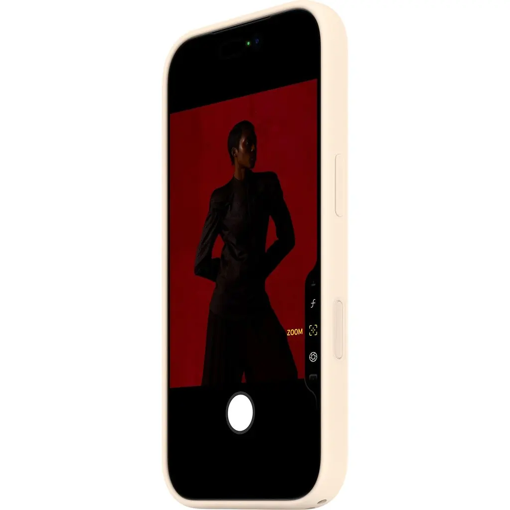 Силіконовий чохол з кнопкою, анімацією та MagSafe для Apple iPhone 17 Pro ванільний AAA [175565] - фото 3