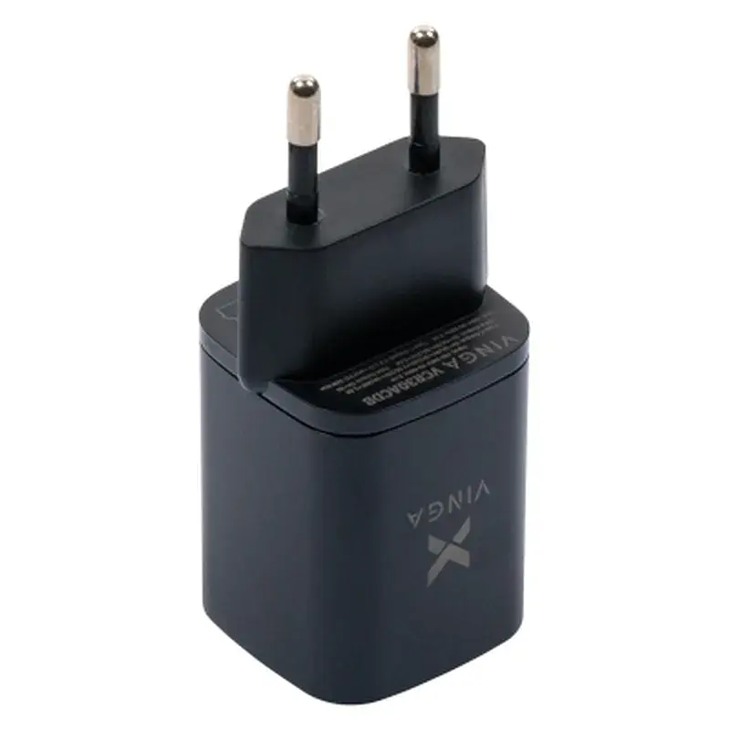 Зарядний пристрій Vinga USB-C PD30W + USB-A QC30W Display 33W Max (VCR30ACDB) - фото 4