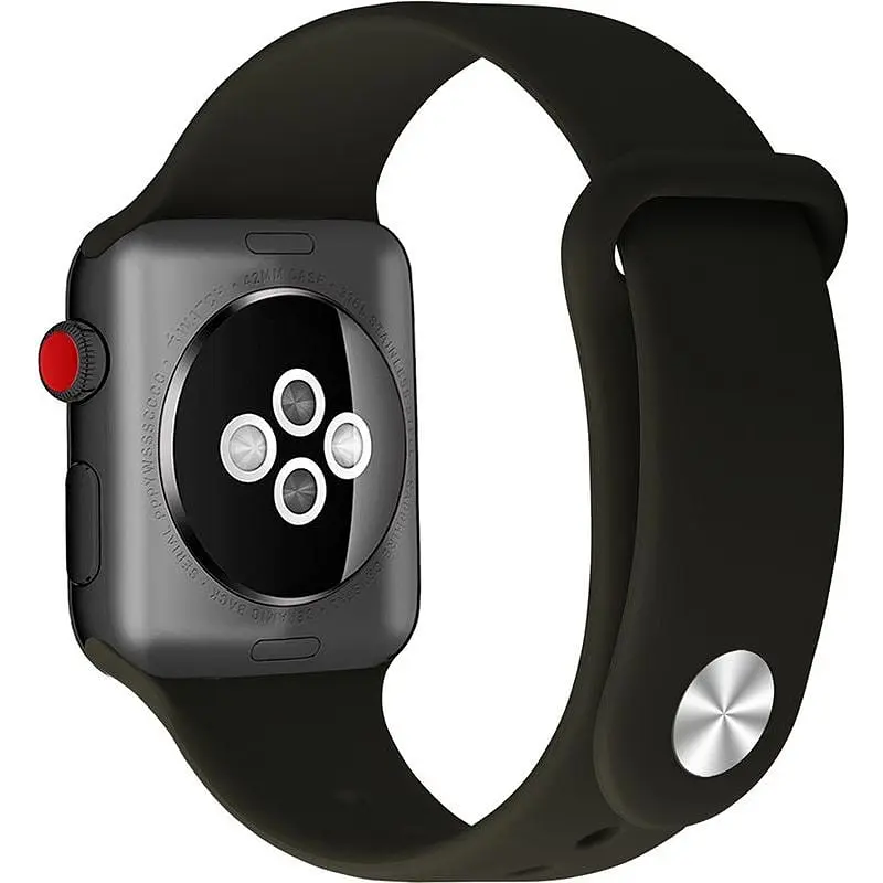 Ремешок Uwatch Silicone Strap for Apple Watch 42/44 mm Dark Olive - фото 2
