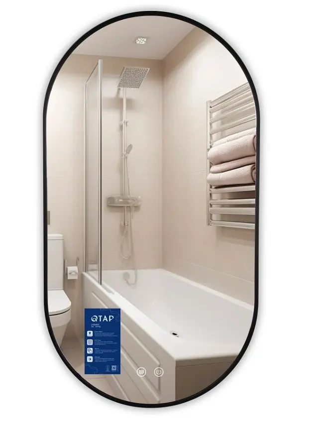 Дзеркало Qtap Scorpio (SC1) 500x900 мм, овальне, з LED-підсвіткою Touch QTSC500900 - фото 2