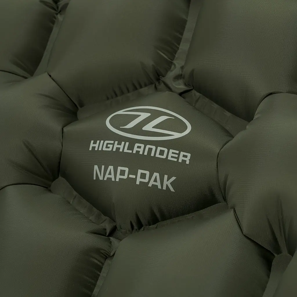 Килимок надувний Highlander Nap-Pak Inflatable Sleeping Mat 5 cm Olive (AIR071) - фото 7