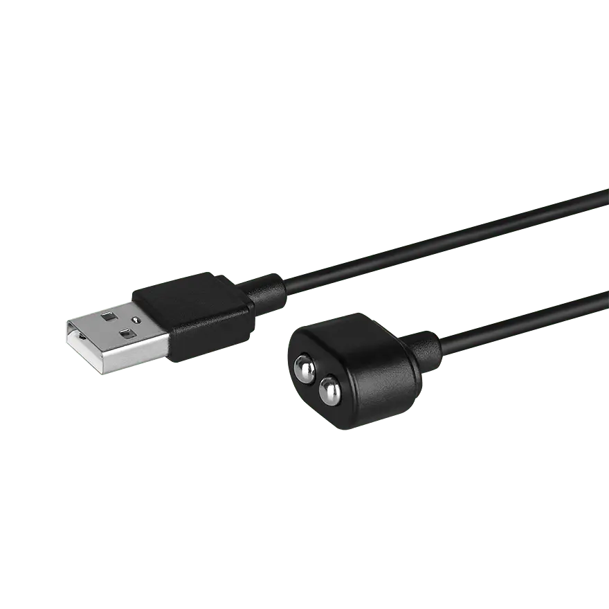 Satisfyer USB Charging Cable – магнітний USB кабель для зарядки іграшок (чорний) - фото 2