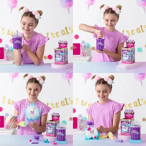 М’яка іграшка-сюрприз Cotton Candykins: Пухнастий улюбленець, помаранчевий - фото 2