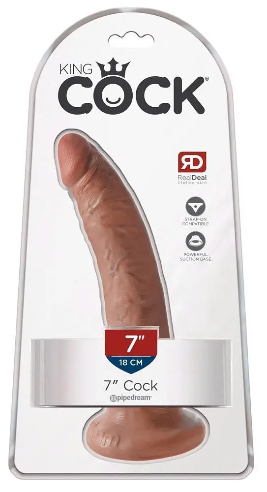 Фалоімітатор King Cock 7", 20.5 см (тілесний) - фото 5