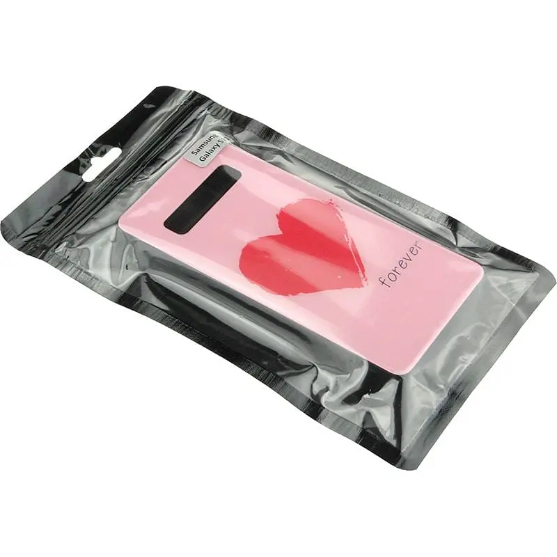 Чохол-накладка Toto Glass Fashionable Case Samsung Galaxy S10 Red Heart on Pink - фото 2