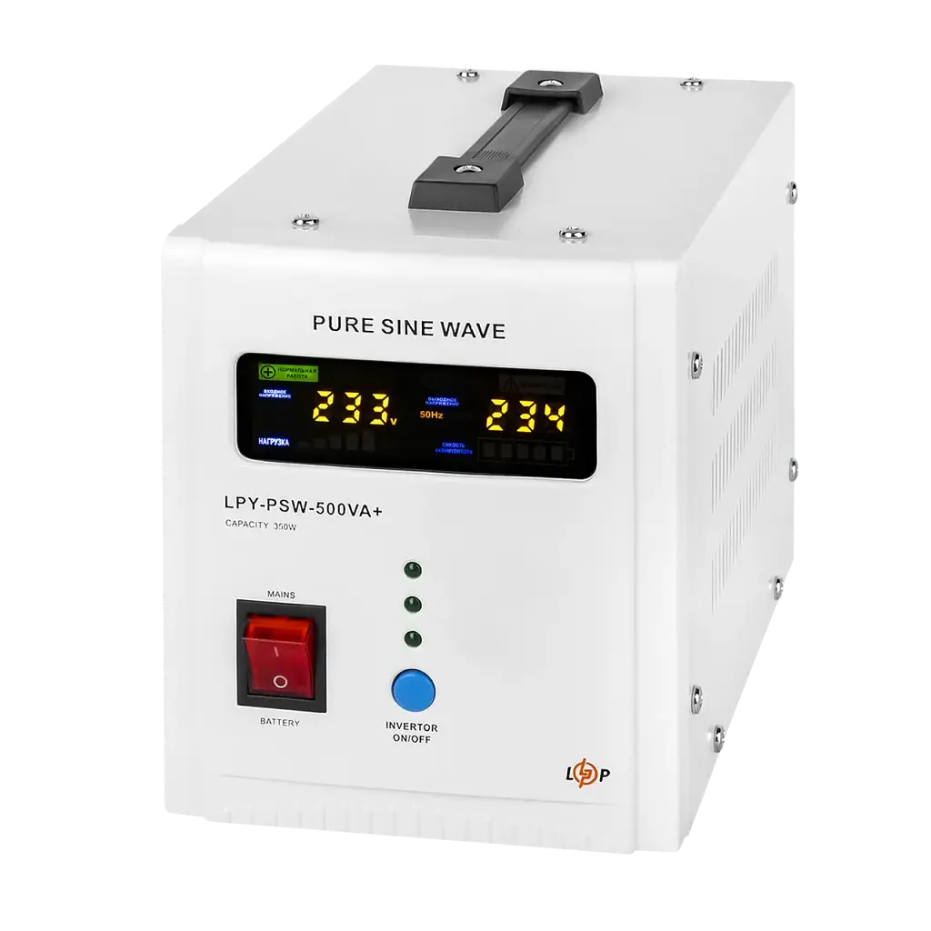 ИБП с правильной синусоидой LogicPower 12V LPY-PSW-500VA+ (350 Вт) 5A/10A - фото 2