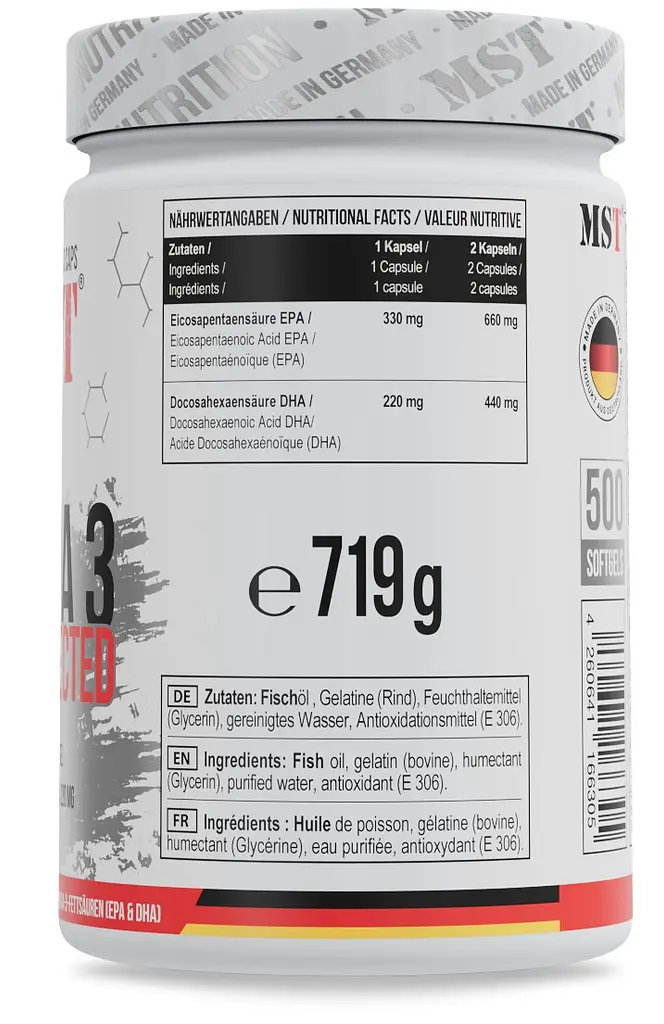 MST Омега-3 Відбірна EPA 330 DHA 220 - 500 софтгель MST Nutrition - фото 2