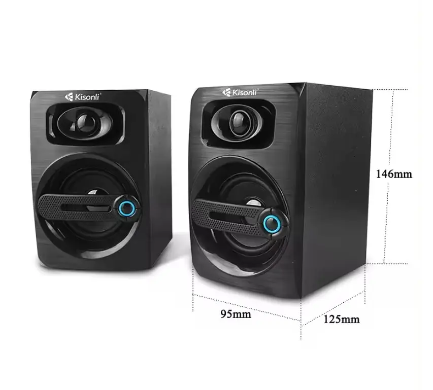 Комп'ютерні колонки Kisonli T010 для ПК і ноутбука, USB+3.5mm 6 Вт - фото 3
