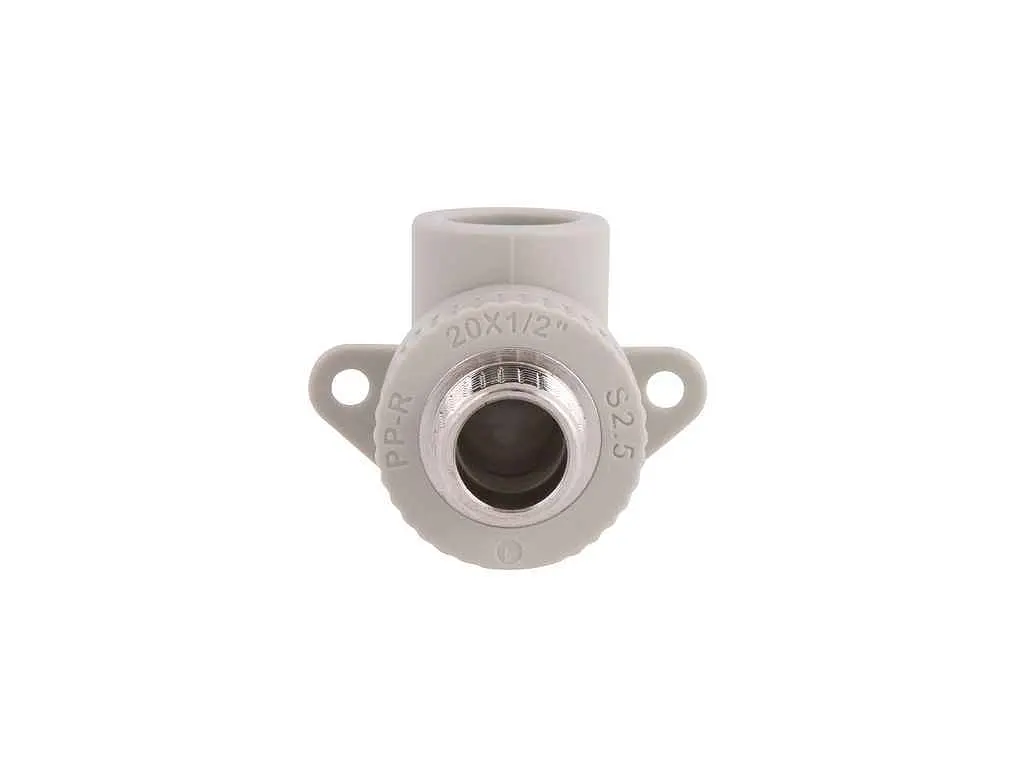 Кут Thermo Alliance 1/2" 90° d 20мм поліпропіленовий 1/2"З настінний, з кріпленням для поліпроп. труб (DSE501) - фото 4